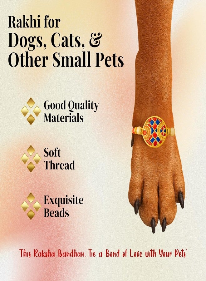 Western Era Rakhi for Pets | Evil Eye Resin Rakhi for Dogs & Cats | Includes Roli Chawal | Celebrate Raksha Bandhan with Your Furry Companion (Design 4) - Image 5